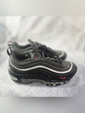 Nike Air Max 97 Men’s Running Shoes - Black with Red Accents
